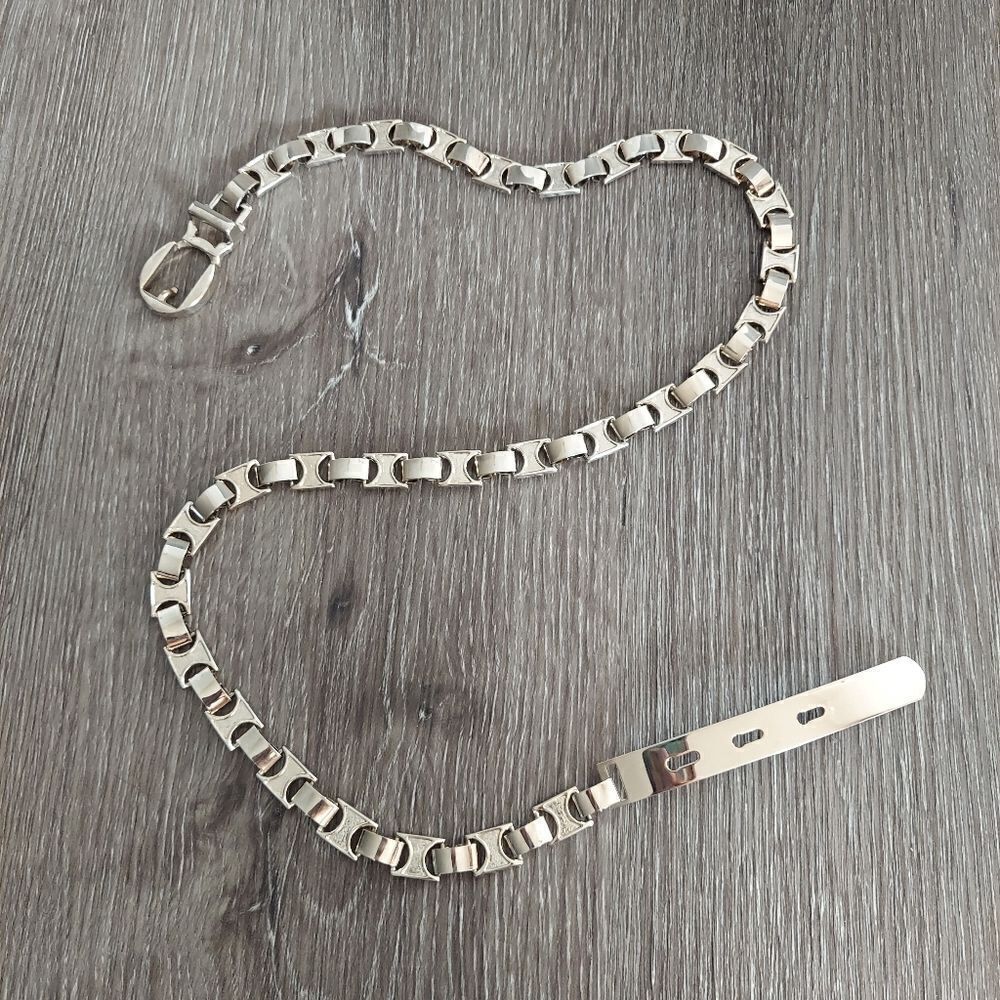 VINTAGE SKINNY GOLD CHAIN LINK BELT 32" LONG - Picture 3 of 5